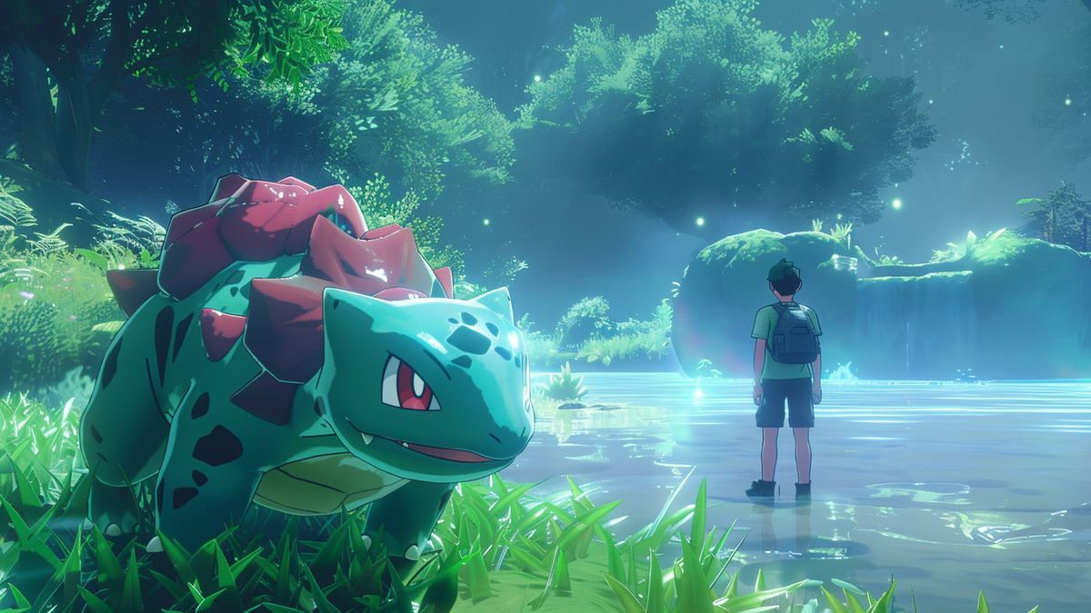 Player staring in awe at their forgotten  Ivysaur caught in