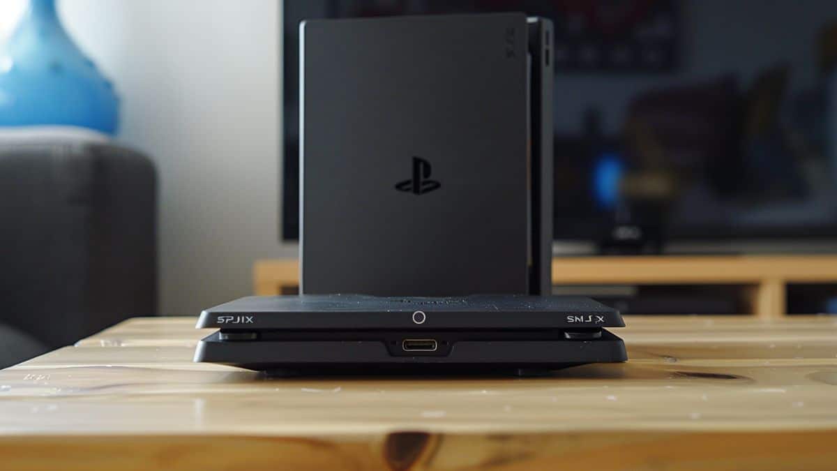 Diseño delgado de PlayStation Slim Edition Standard, que muestra su elegancia.