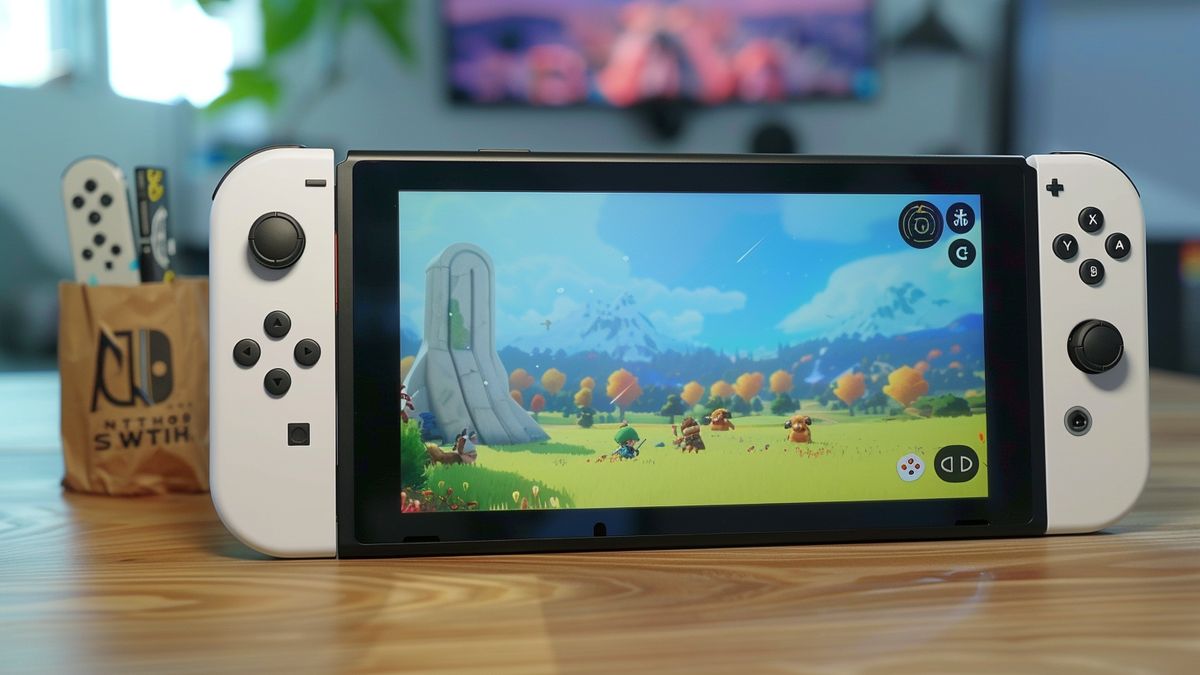 Samanburður á upprunalega Nintendo Switch og nýju OLED útgáfunni.