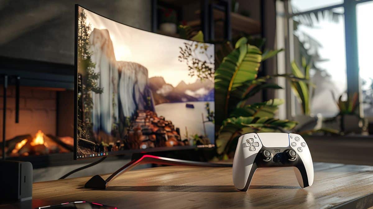 Hybrid design combining console and PC features for a versatile experience.