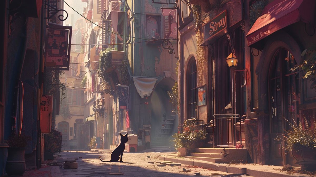 Explore a mysterious city through the eyes of a cat in