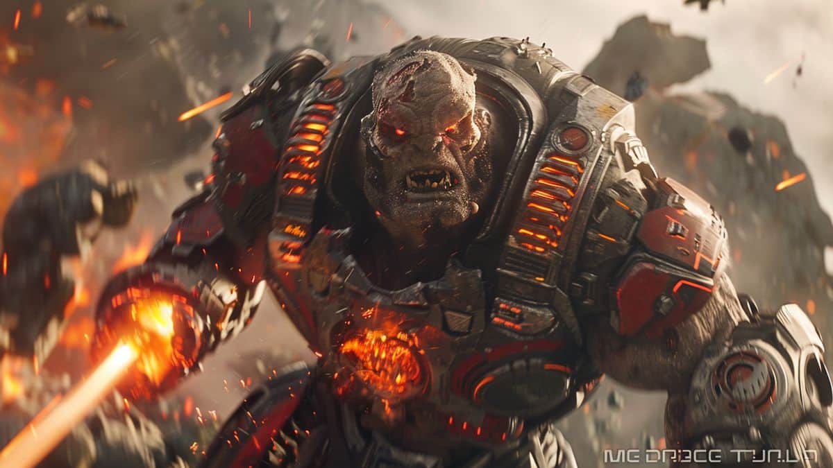 Closeup of iconic Gears of War characters in actionpacked battle scenes.