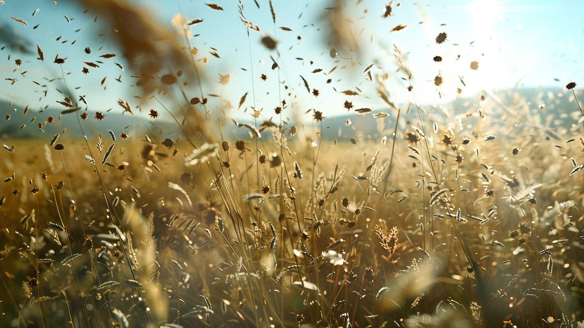 Balle Graine attack by Noacier in a grassy field during a sunny day.