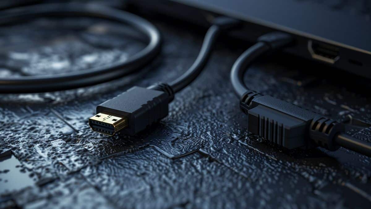 Rafmagnssnúra og HDMI snúru fylgja með í pakkanum