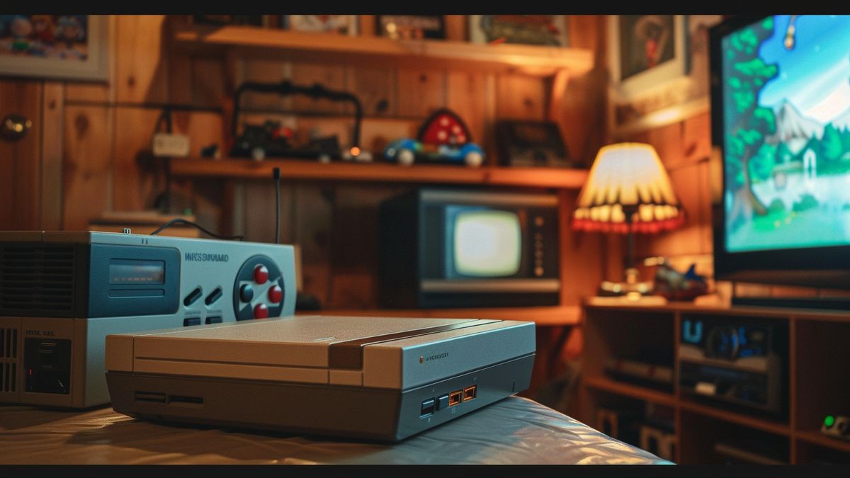 Njóttu nostalgískrar spilunar með fullkomlega varðveittri Nintendo leikjatölvu.