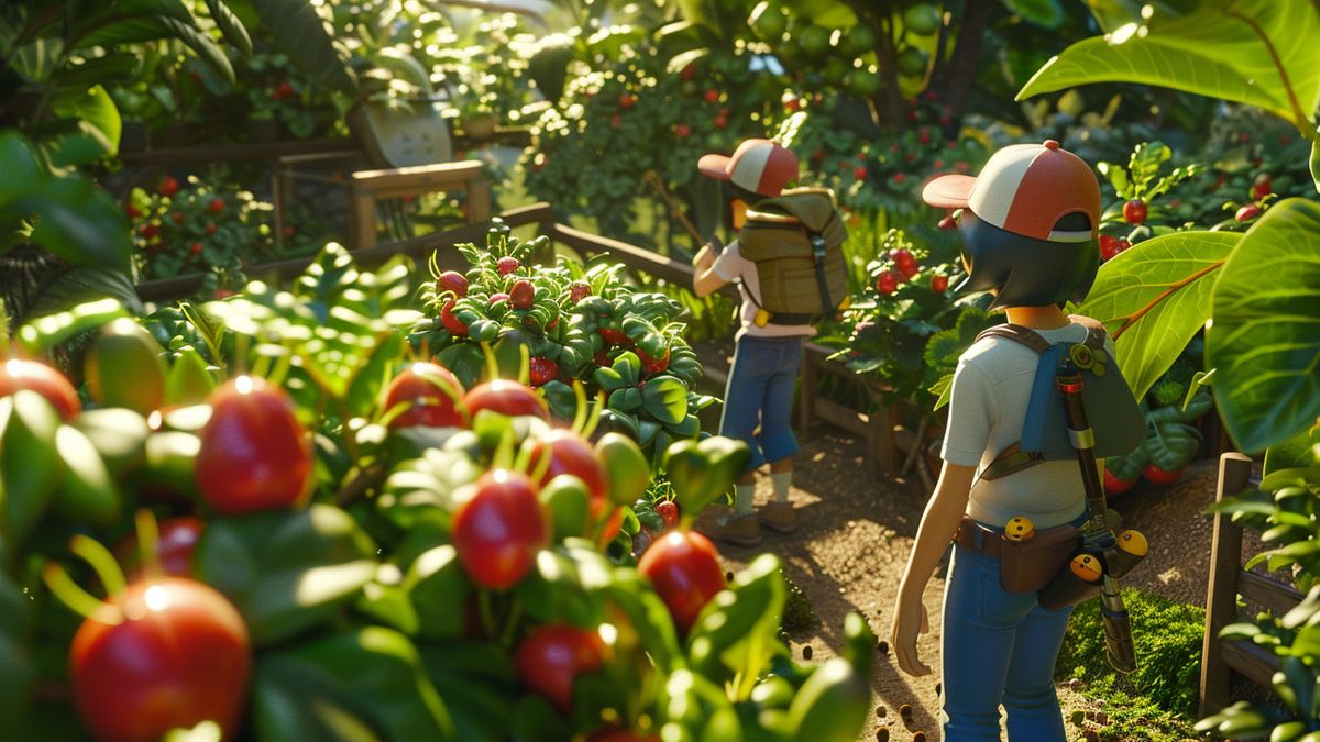 Jugadores que cultivan sus propias bayas en Berry Gardens en Pokémon Go.