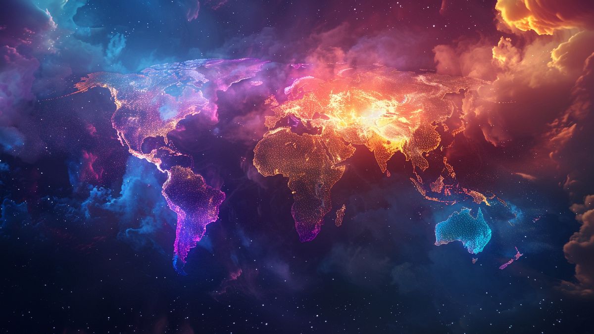 Un mapa global que destaca los países donde los juegos en la nube son populares.