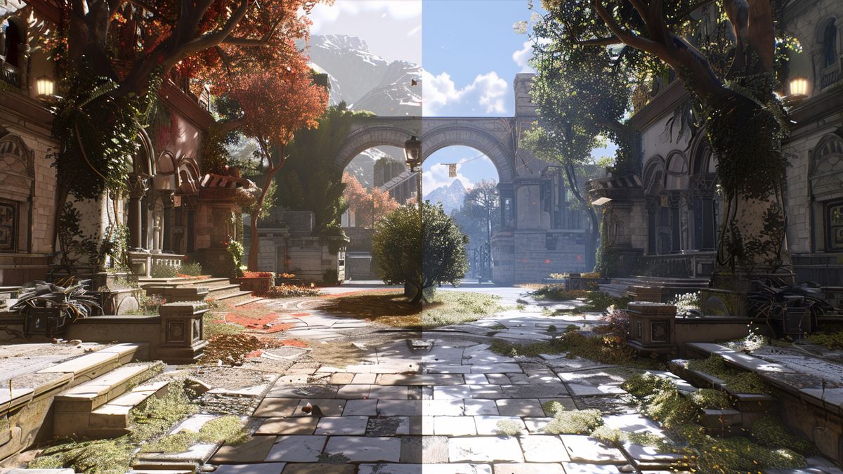 Before and after comparison of gameplay showing noticeable performance enhancements.