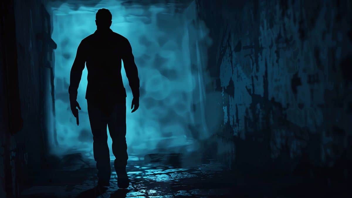 Mysterious silhouette of a character from Contraband, developed by Avalanche Studios.