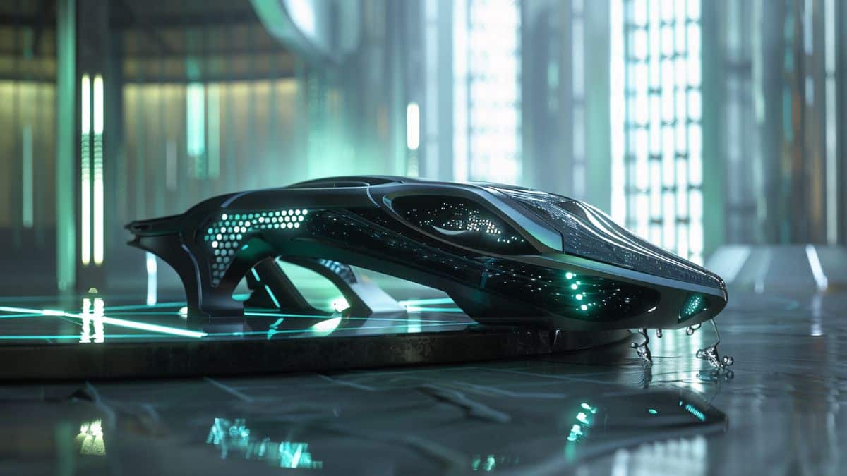 Hightech futuristic console design concept for Xbox Next in Seattle.