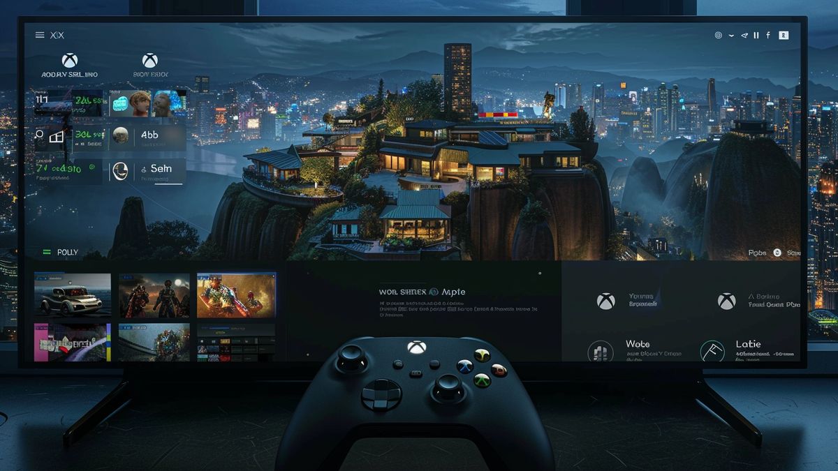 Xbox Series X interface showing integration with different online stores.