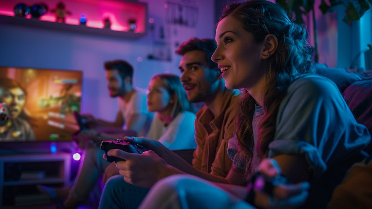 Jugadores emocionados explorando los impresionantes gráficos y el rendimiento de la serie Xbox.