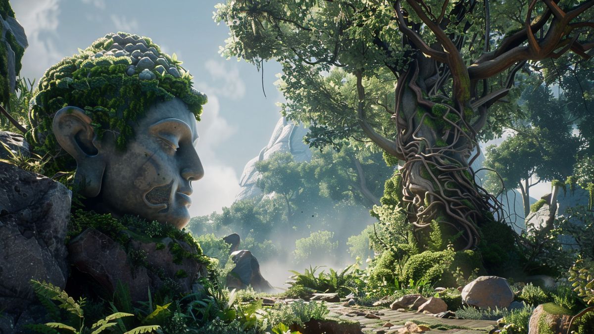 Experience the detailed landscapes and striking facial animations in Unreal