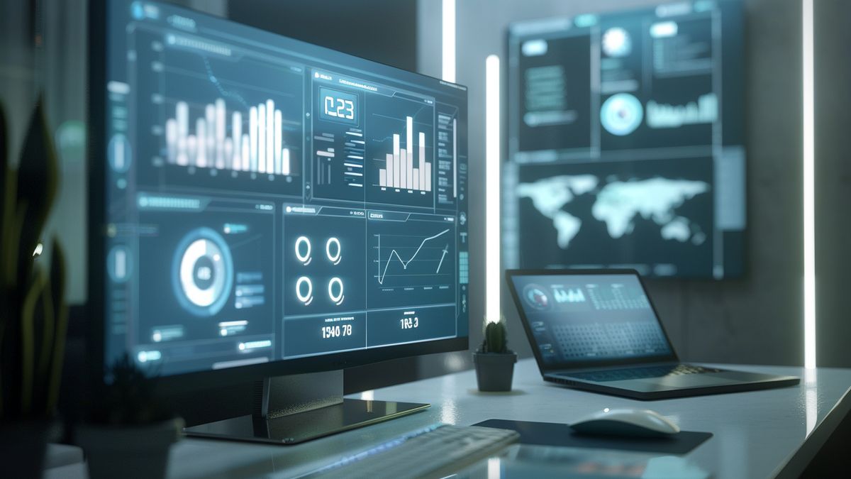 Adjusting team budget and financial resources on a virtual dashboard.