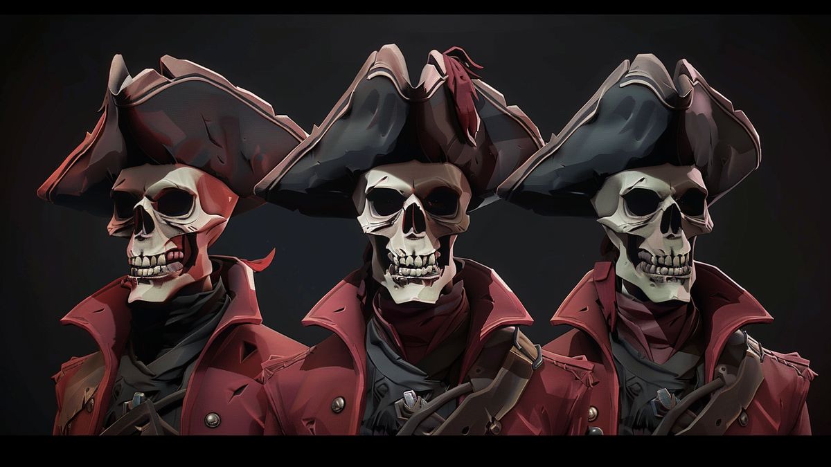 Exclusive pirate hats for Rot characters in Sea of Thieves tribute.