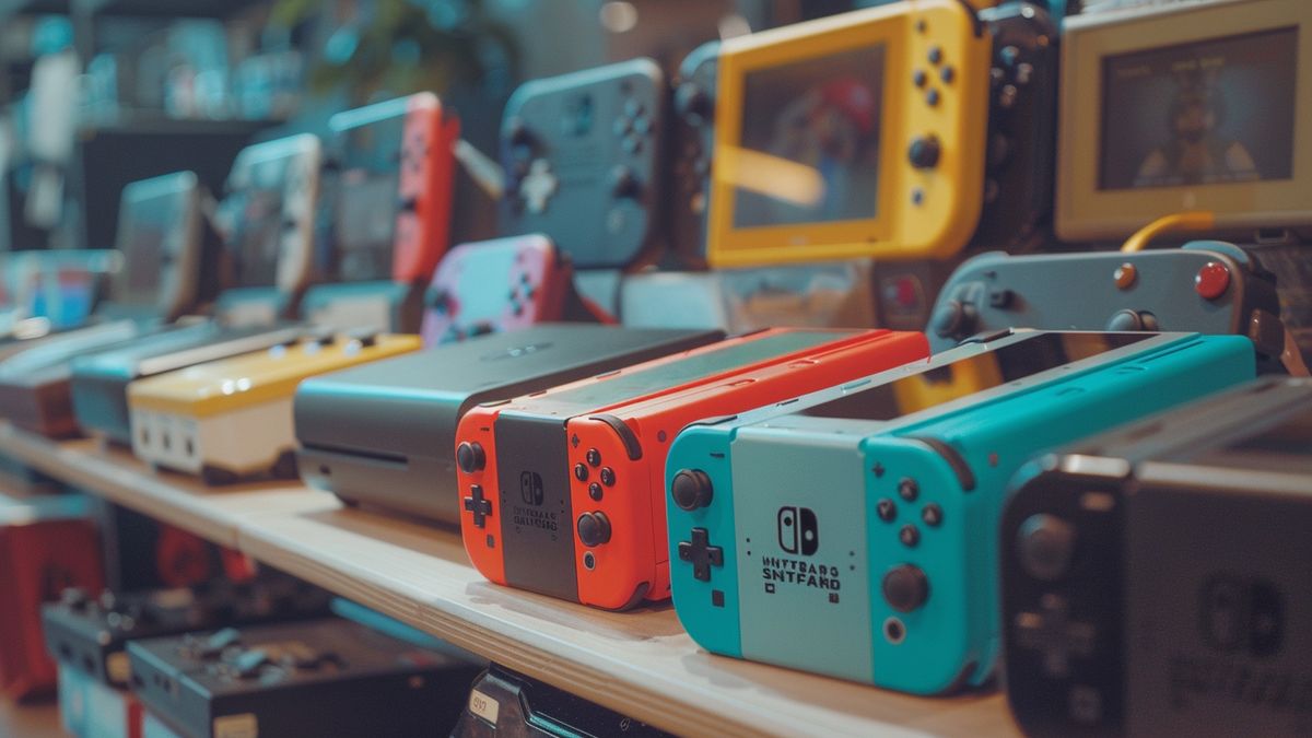 Fans showcasing their collection of limited edition Nintendo consoles
