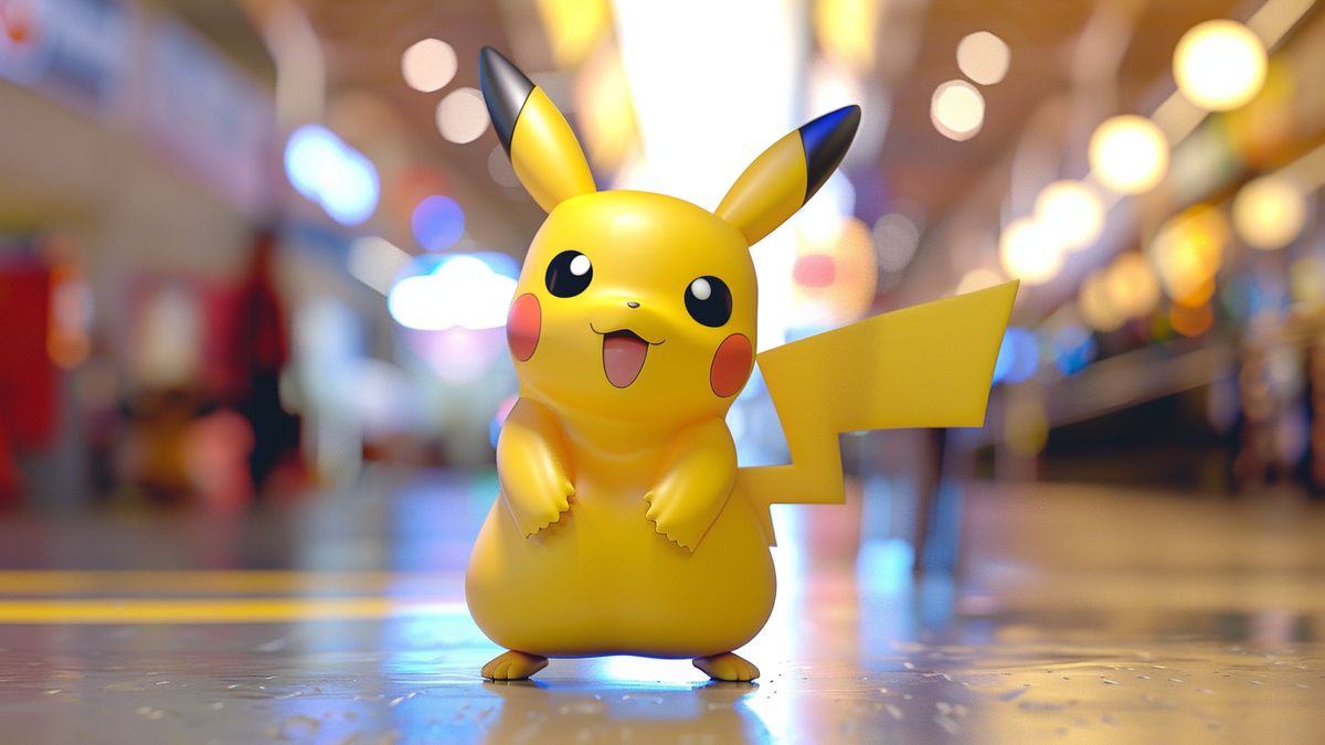 Pikachu depicted in a unique pose specially designed for the event.