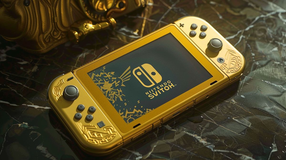 Special edition golden Switch Lite with Zelda motifs revealed