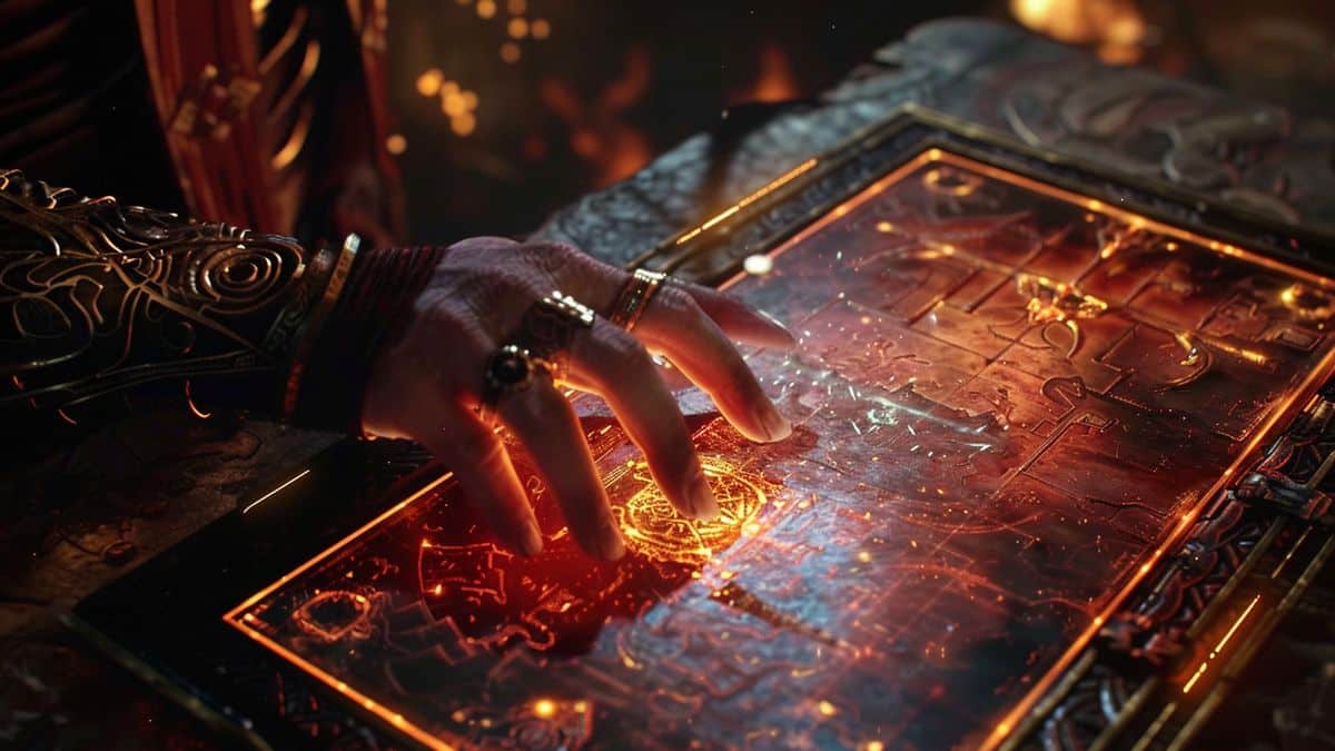 Closeup of a character selecting one of the classes in Path of Exile