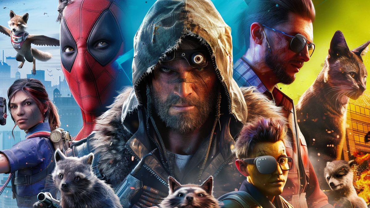 Ubisoft's lineup showcased in a vibrant and dynamic promotional image.