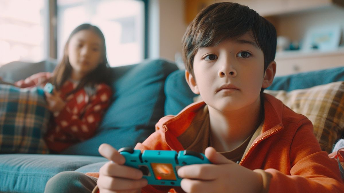 Parent setting daily playtime limits on the Nintendo Switch parental controls.