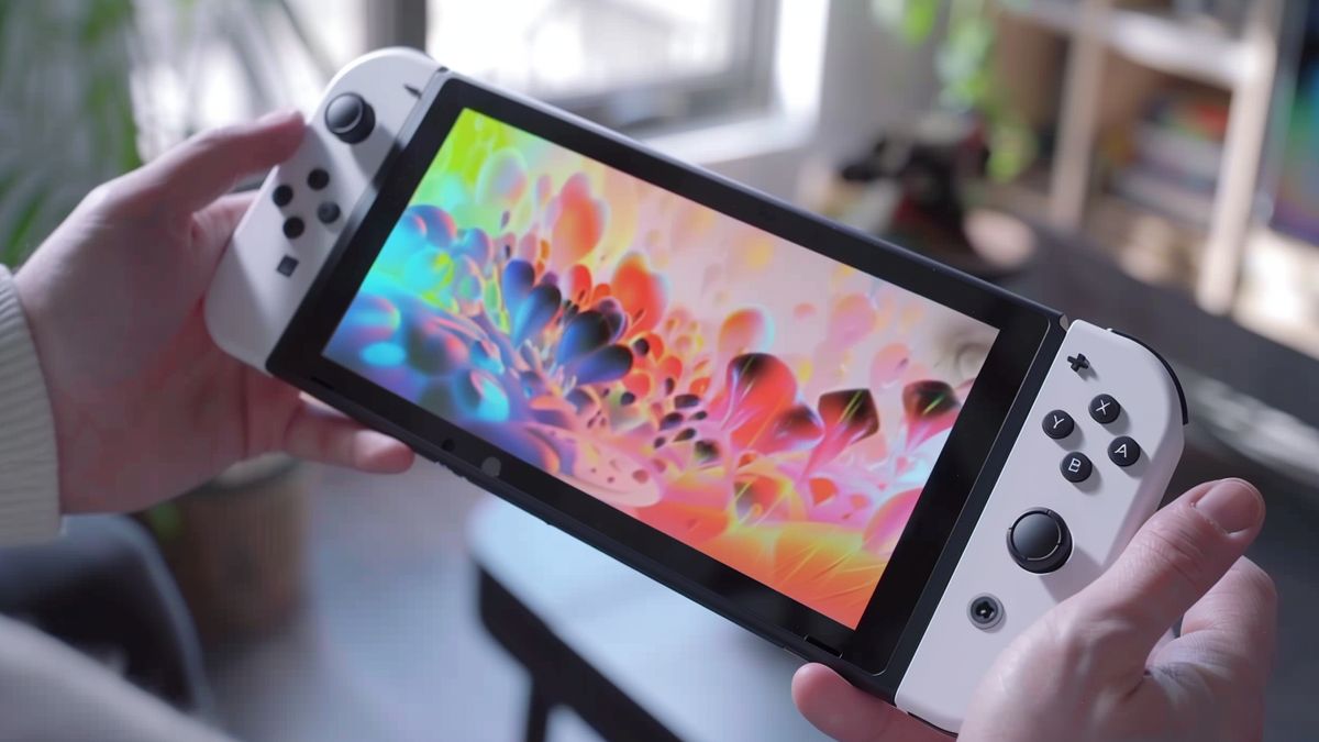 Unboxing video showcasing the sleek design and improved performance of Nintendo Switch OLED.