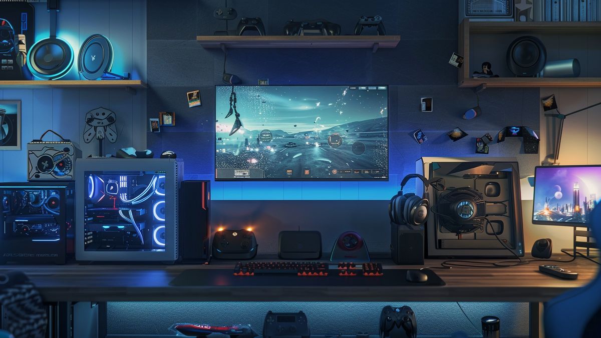 Gaming setup with a focus on the performance capabilities of each console
