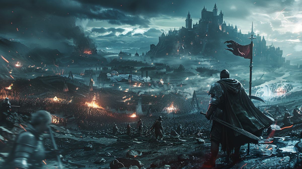激しい戦闘と悪魔のような風景を表示する見事なゲーム内グラフィック。