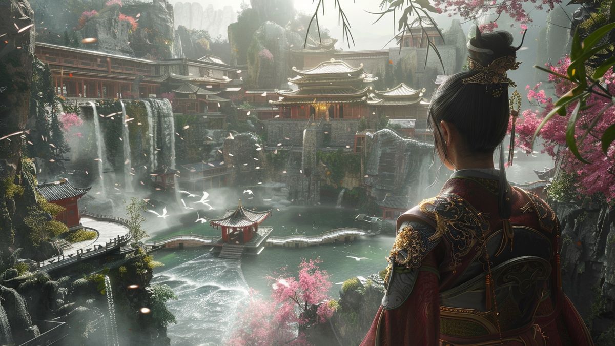 ゲームの世界で豊かな中国文化と神話を探索するプレイヤー