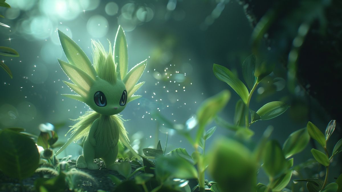 Celebi enveloped in a misty, poisonous atmosphere.