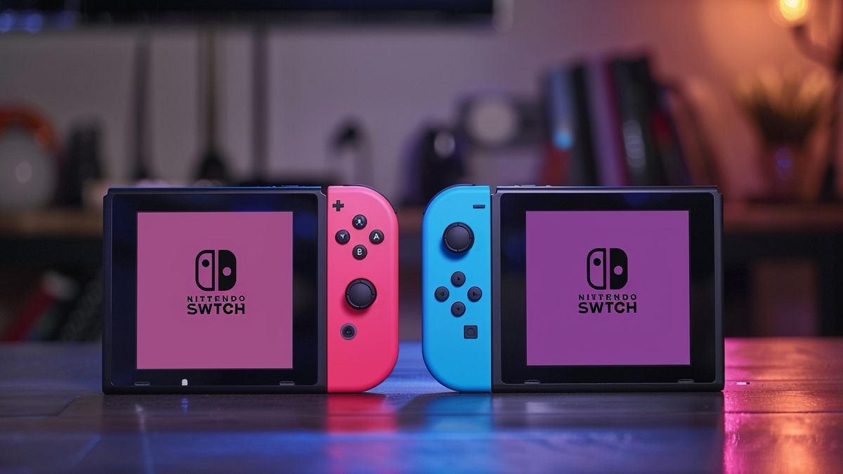 Comparison between the current Switch model and the upcoming upgraded version.