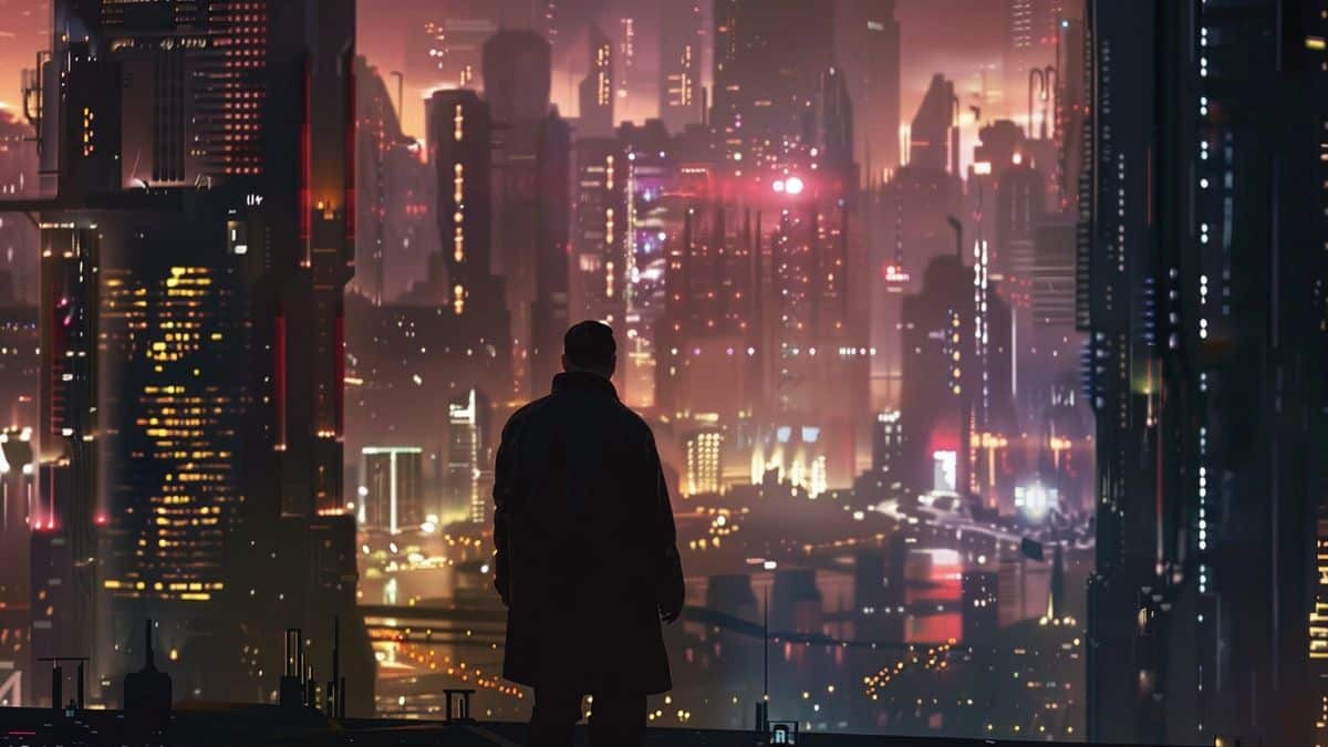 Intriguing storylines unfolding in a futuristic cityscape filled with secrets and mysteries.