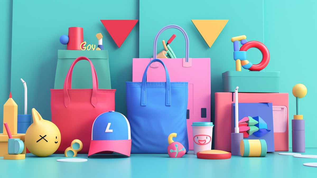 Beautifully arranged Google Play Points rewards: pin, tote bag, snapback.