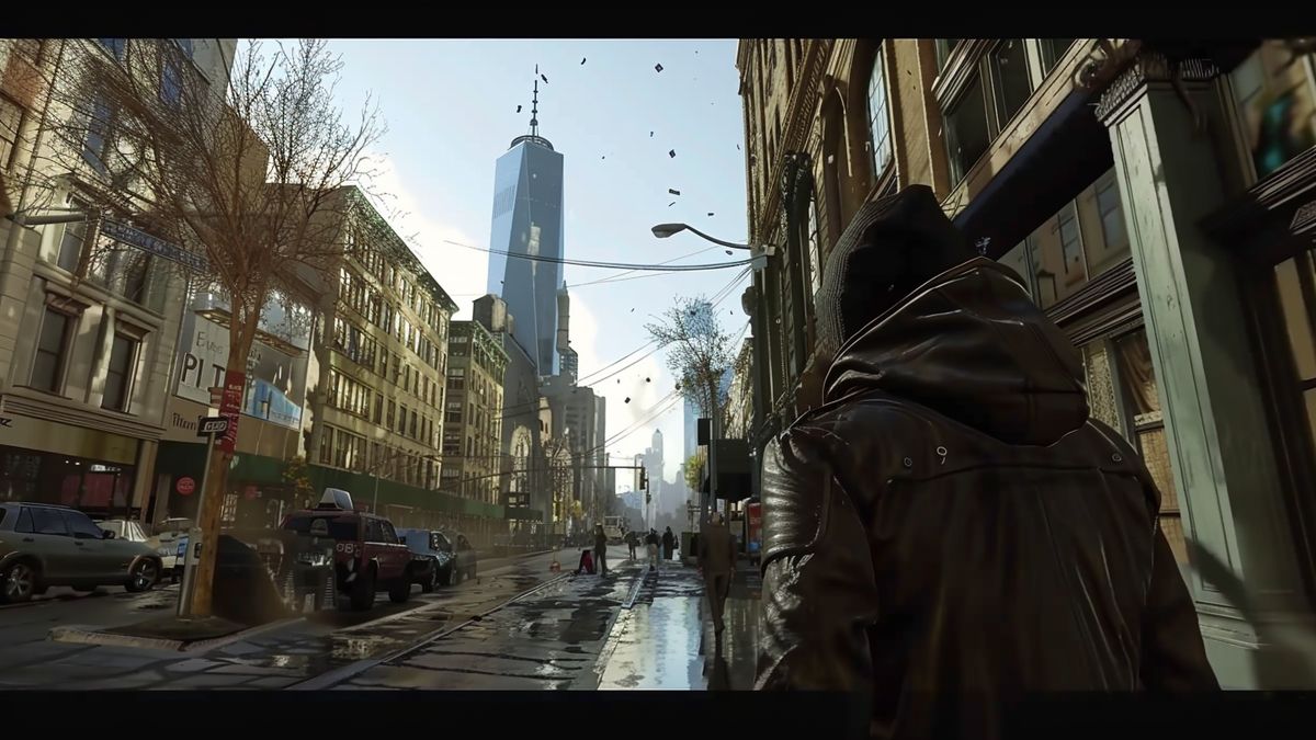 Momento de juego de Watch Dogs capturado en el dispositivo de Naga con L Ubuntu.