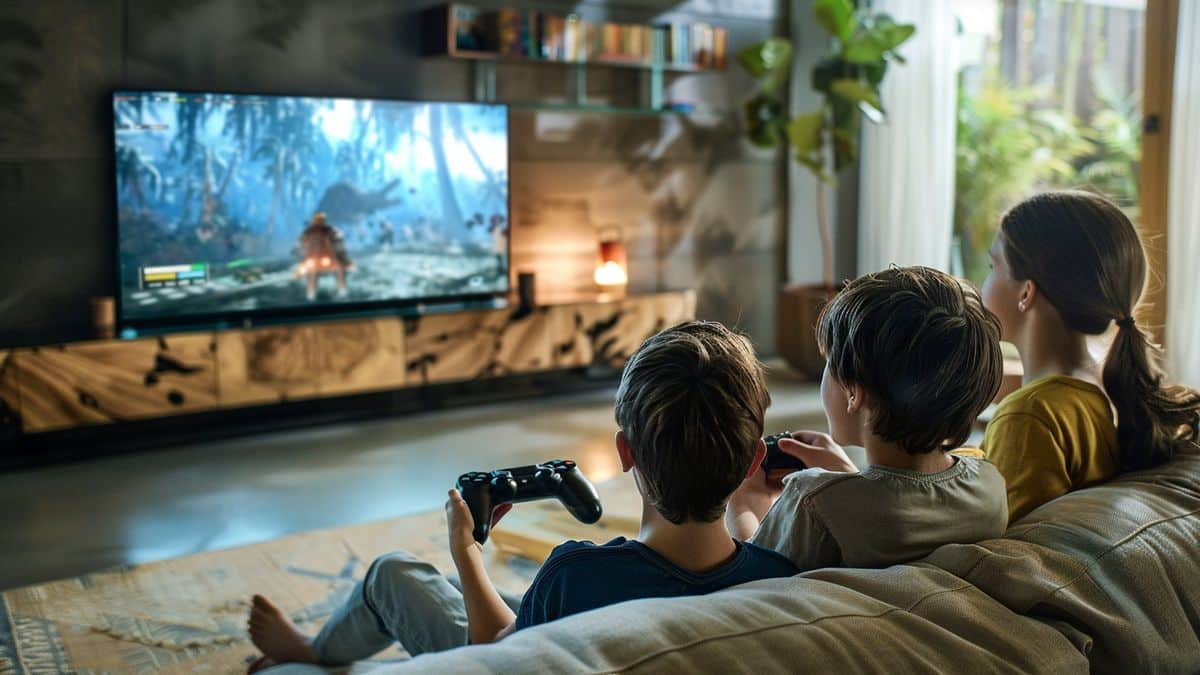 La famiglia si diverte con i giochi su Bravia KDLX con PlayStation